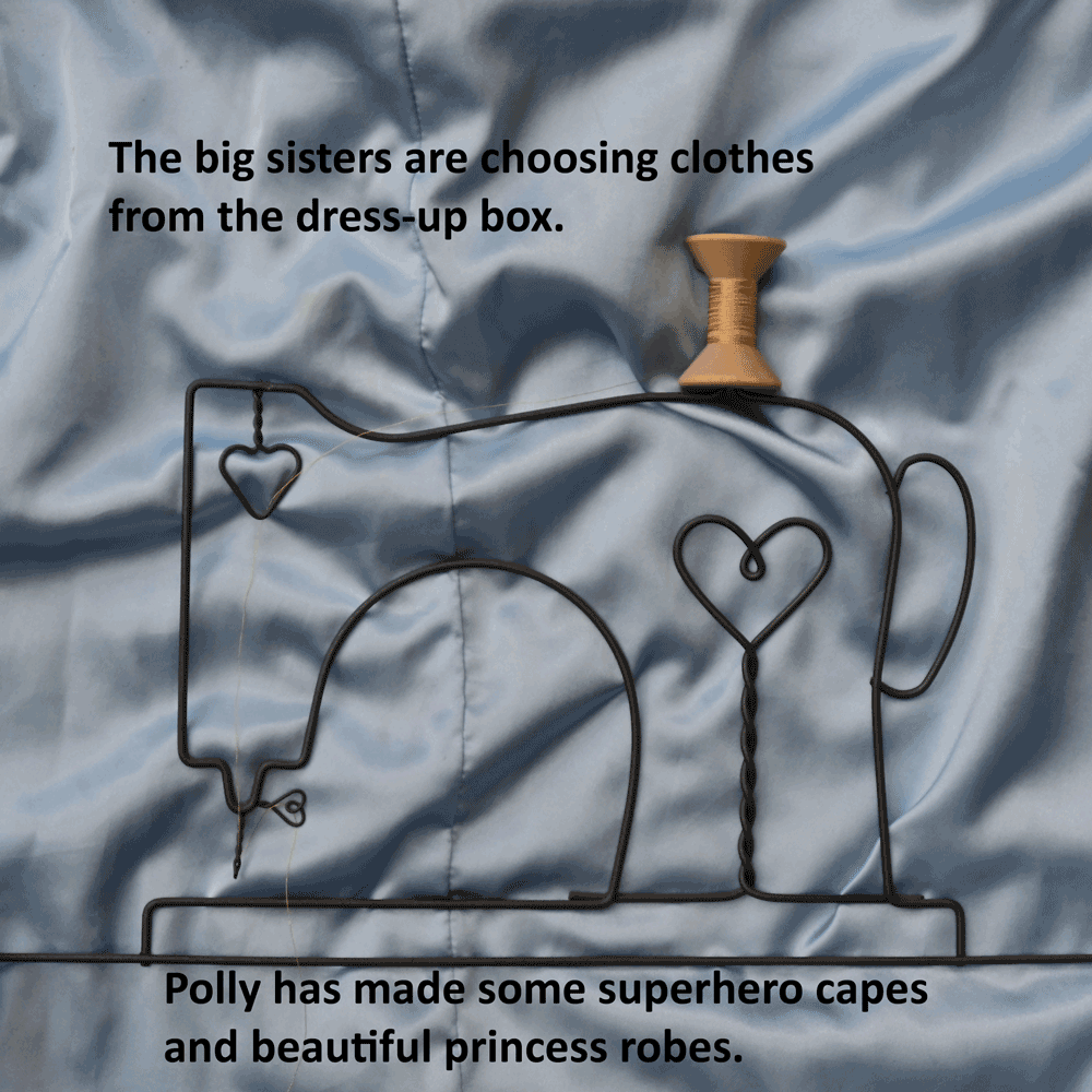 sewing machine and fabric